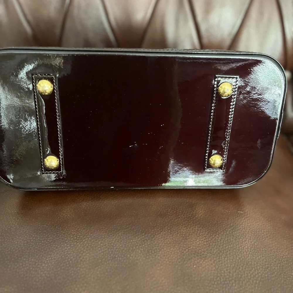 Louis Vuitton Alma BB Monogram in burgundy patent leather doctor bag - Picture 4 of 7